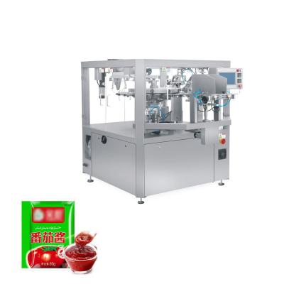 China Sauce Stand Up Zipper Pouch Packing Machine Multi Function 80 Bags/Min Capacity for sale