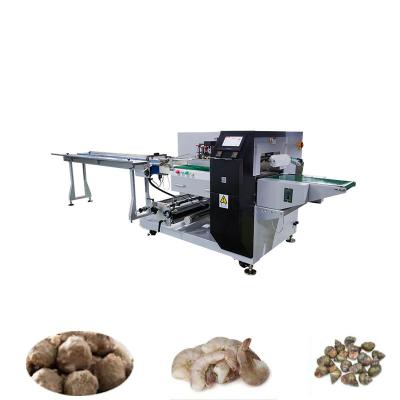 China Stainless Steel Food Pillow Packer Machine 550kg Compressing Size 850*1000mm for sale