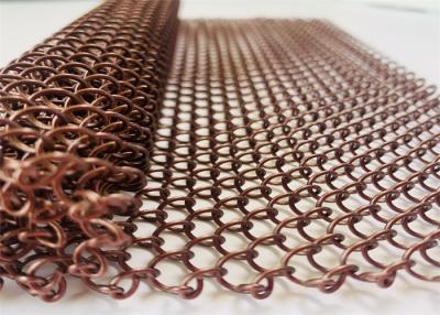 China 1.2mm Aluminium Chain Fly Screen Curtain 8x8mm Cascade Coil Architectural Drapery for sale