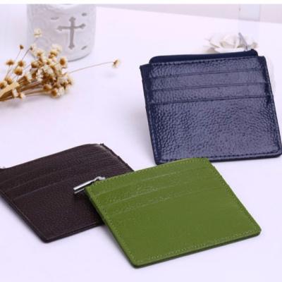 China 10.5x9.5cm CDR PU Card Holder Leather PSD PDF Emboss Logo for sale