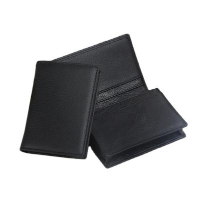 China OPP Bag 15P Mens PU Leather Wallet Slim RFID Embossed Card Holder for sale