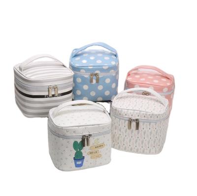 China 14x14x13cm BM PU Cosmetic Bag Handheld Outdoor Portable Storage ISO9001 for sale