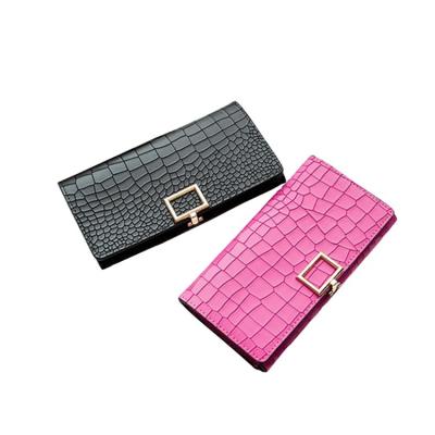 China Debossed Pu Leather Wallets , 18x10cm BM Hasp Womens Credit Card Holder Wallet for sale