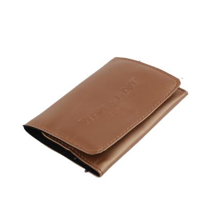 China 2.5cm Thick CDR Mens Brown Leather Wallet , 13.5x9cm Mens Leather Pouches for sale