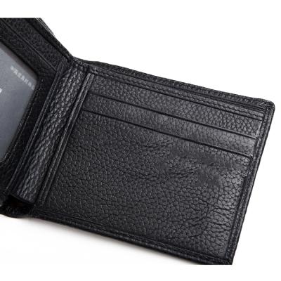 China EN17 TNT Mens PU Leather Wallet Handmade Bifold 11.5x9.5cm for sale