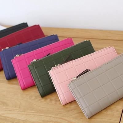 China 0.2kg 19x10cm Ladies Genuine Leather Wallets 10cm Silk Screen Printing ROHS for sale