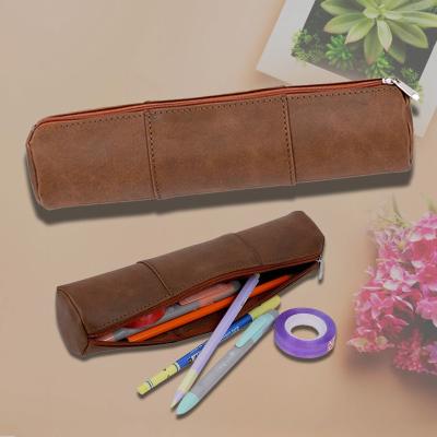 China CMYK PMS Handmade Leather Pencil Case Bag TPCH PU Leather for sale