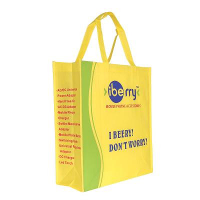 China 45g CMYK  Non Woven Fabric Bag Sable Fabric Shopping Film Covered 40gsm for sale