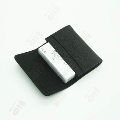 China PU Leather Playing Card Box Case Customized Flip Poker Card Storage Holder for sale