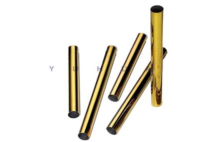China da tubulação de aço inoxidável dourada de 3 polegadas de 25.4mm tubo redondo H13 0.3mm SS 304 Electropolished à venda