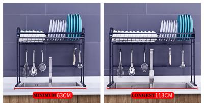 China Backendes Farbenedelstahlschüssel- und -essstäbchenspeichergestell über der Wanne zu verkaufen