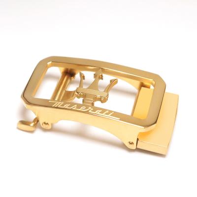 Chine Custom Fashion Lucury Design Gold Color 3.5Cm Stainless Steel Automatic Belt Buckle à vendre