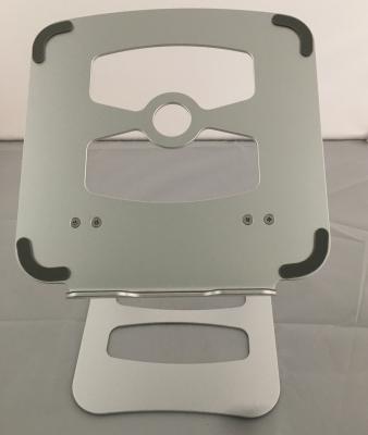 China Suporte de oxidação anódico de prata da mesa da tabuleta do suporte do portátil do metal 238*250*3MM à venda