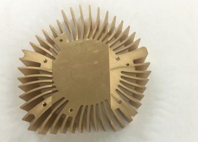 China Customziedaluminium 6061 CNC Metaal het Stempelen het Anodiseren Gouden Laptop Cpu Koeler Te koop