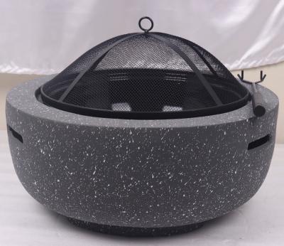 China MGO Stone Design 59.5*34.5cm Steel Barbecue Grill Portable Bbq Pit for sale