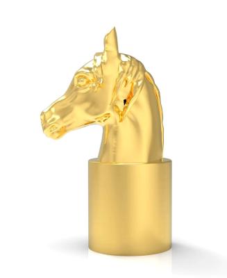 中国 装飾的な馬頭部の設計香水瓶のふたの電気めっきの仕上げ 販売のため