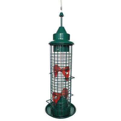 China Green Welded Steel Wire Mesh Hanging Bird Feeders Automatic Anti Squirrel for sale