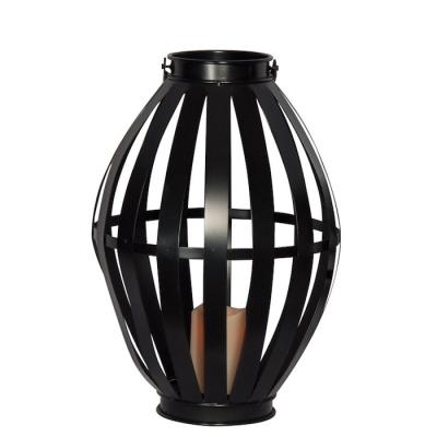 China OEM Classical 388mm Hurricane Table Lamps / Black Iron Table Lamps for sale