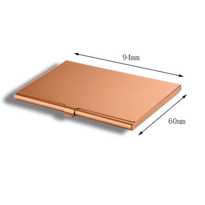 China Modern Simplify 94*60mm Aluminium Card Wallets Anodizing Gold Color for sale