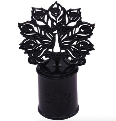 China Durable 72mm Height Perfume Bottle Caps Black Color Plating for sale