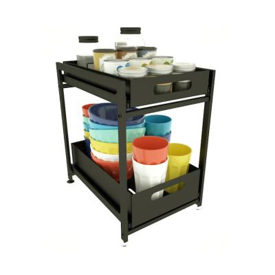 China Customized SGS Stainless Steel Kitchenwares Multi Layer Condiment Storage Rack for sale