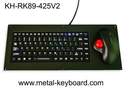 Chine Clavier du silicone IP65 avec le clavier ergonomique de bâti de panneau en métal d'USB de souris de boule de commande à vendre