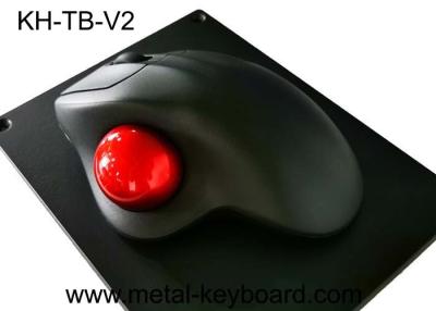 China Trackball de la resina con el panel montado metal negro, ratón industrial del ordenador en venta