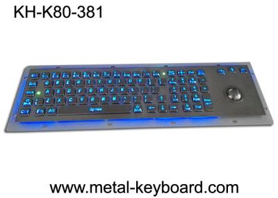 China Rugged Backlit Metal Keyboard with Ergonomics Design Trackbal , USB interface for sale