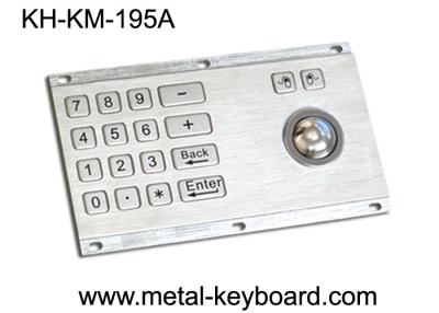 China Metallic Anti - vandal Kiosk Digital Keyboard with Integrated Trackball IP65 Rate for sale