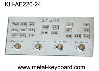 China Schroffer Edelstahl-industrielle Eintritts-Tastatur mit 24 Schlüsseln, volle Metalltastatur zu verkaufen