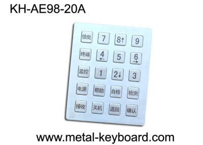 China Interfaz industrial a prueba de vandalismo USB o PS2 del teclado del metal de 20 llaves en venta