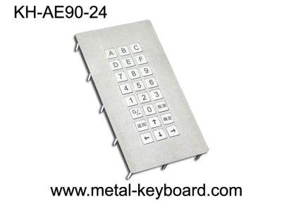 China 24 Keys Rugged Industrial Metal Keyboard With Top Panel Mounting for sale