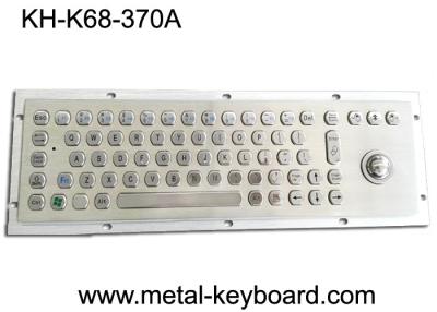 China 70 Keys Industrial Metal Computer Keyboard With Trackball / Stainless Steel Kiosk Keyboard for sale
