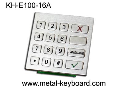 China Rugged Stainless Steel Industrial Numeric Keypad with 16 Keys for Check - in Kiosk for sale