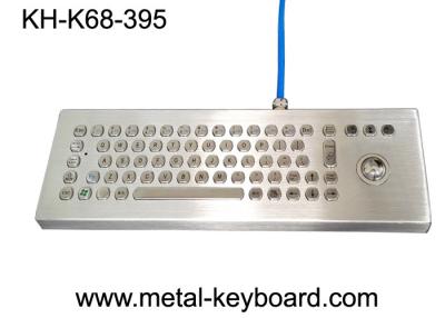 China Teclado de ordenador de escritorio impermeable del metal con el Trackball del laser, teclado rugoso en venta