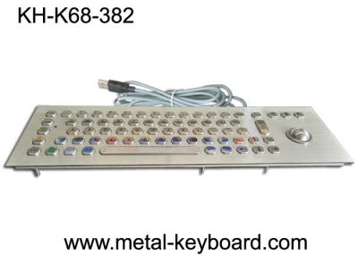 中国 トラックボールが付いている70のキーの産業キーボード、険しいパネルの台紙のキーボード 販売のため