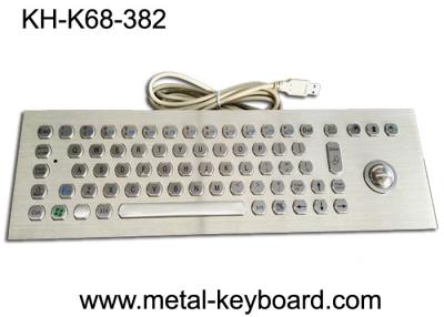 China 67 Keys Industrial Ss Metal Computer Keyboard With 25mm Laser Trackball Mouse And Buttons for sale