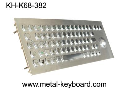 China Panel Mount Metal Industrial PC Keyboard with Waterproof Trackball for sale