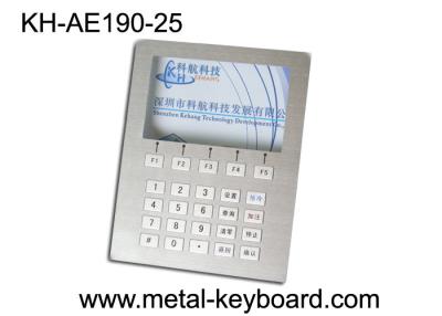 China Custom Layout Stainless Steel Keyboard  ,  Digital Kiosk Keypad with 25 Keys for sale