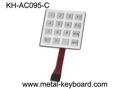 China Access Control System Stainless Steel Keypad 4x4 Matrix , vandal proof keypad for sale