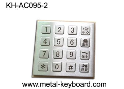 China Telclado numérico elegante 4 x 4 del acero inoxidable del sistema de la puerta de 16 botones a prueba de mal tiempo en venta