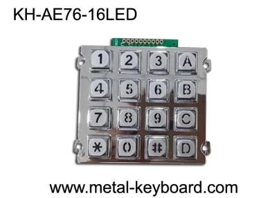 China O teclado numérico Backlit 16 chaves do acesso da prova do vândalo, Metal o teclado numérico numérico à venda