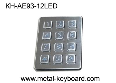 China A prova 12 do vândalo do teclado do metal de Digitas do quiosque de auto-serviço fecha 3x4 à venda