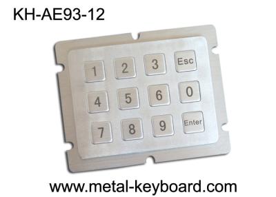 China Telclado numérico numérico a prueba de vandalismo del metal con 12 llaves en la matriz 4 x 3 para el quiosco de embarque en venta