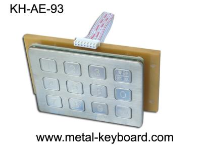 China Industrial Metal 12 Keys Metal Numeric Keypad , Door Entry Keypad Anti - vandal for sale