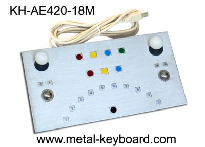 China Vandalism proof Metal panel Industrial Metal keyboard 18 Keys with USB / PS2 Interface for sale