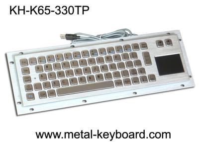 China Vandal proof industrial Computer Kiosk keyboard with Stainless steel panel mount for sale