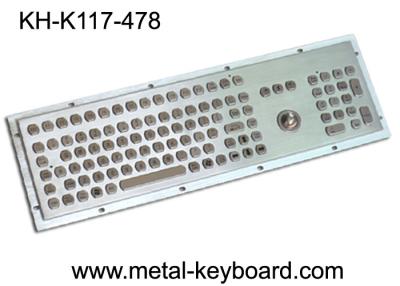 China Dustproof metal panel mount keyboard with trackball and number keypad for sale