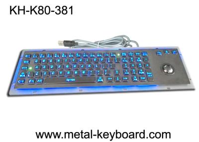 China SS Industrial Metal Computer Keyboard With Trackball , Standard USB Or PS2 Output Support for sale