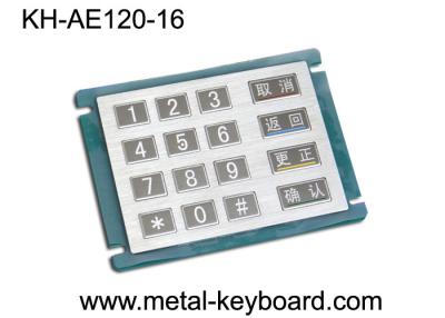 China 16 Keys Stainless Steel Metal Numeric Keypad In 4x4 Matrix , Vandal proof for sale
